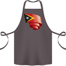 Curled East Timor Flag Day Football Cotton Apron 100% Organic Dark Grey