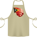 Curled East Timor Flag Day Football Cotton Apron 100% Organic Khaki