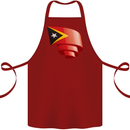 Curled East Timor Flag Day Football Cotton Apron 100% Organic Maroon