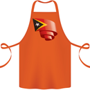 Curled East Timor Flag Day Football Cotton Apron 100% Organic Orange