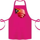 Curled East Timor Flag Day Football Cotton Apron 100% Organic Pink