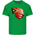 Curled East Timor Flag Day Football Kids T-Shirt Childrens Irish Green