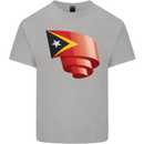 Curled East Timor Flag Day Football Mens Cotton T-Shirt Tee Top Sports Grey