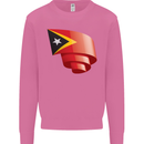 Curled East Timor Flag Day Football Mens Sweatshirt Jumper Azalea
