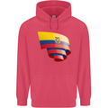 Curled Ecuador Flag Ecuadorian Day Football Childrens Kids Hoodie Heliconia
