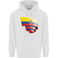 Curled Ecuador Flag Ecuadorian Day Football Childrens Kids Hoodie White