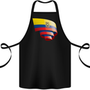 Curled Ecuador Flag Ecuadorian Day Football Cotton Apron 100% Organic Black
