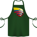 Curled Ecuador Flag Ecuadorian Day Football Cotton Apron 100% Organic Forest Green