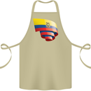 Curled Ecuador Flag Ecuadorian Day Football Cotton Apron 100% Organic Khaki