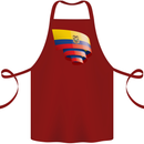 Curled Ecuador Flag Ecuadorian Day Football Cotton Apron 100% Organic Maroon