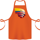 Curled Ecuador Flag Ecuadorian Day Football Cotton Apron 100% Organic Orange