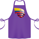 Curled Ecuador Flag Ecuadorian Day Football Cotton Apron 100% Organic Purple