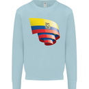 Curled Ecuador Flag Ecuadorian Day Football Kids Sweatshirt Jumper Light Blue