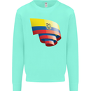 Curled Ecuador Flag Ecuadorian Day Football Kids Sweatshirt Jumper Peppermint