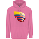 Curled Ecuador Flag Ecuadorian Day Football Mens 80% Cotton Hoodie Azelea