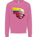 Curled Ecuador Flag Ecuadorian Day Football Mens Sweatshirt Jumper Azalea