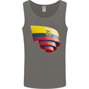 Curled Ecuador Flag Ecuadorian Day Football Mens Vest Tank Top Charcoal