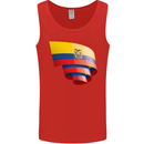 Curled Ecuador Flag Ecuadorian Day Football Mens Vest Tank Top Red