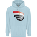 Curled Egypt Flag Egyptian Day Football Childrens Kids Hoodie Light Blue