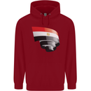 Curled Egypt Flag Egyptian Day Football Childrens Kids Hoodie Red