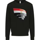 Curled Egypt Flag Egyptian Day Football Kids Sweatshirt Jumper Black