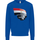 Curled Egypt Flag Egyptian Day Football Kids Sweatshirt Jumper Royal Blue
