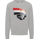 Curled Egypt Flag Egyptian Day Football Kids Sweatshirt Jumper Sports Grey