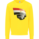 Curled Egypt Flag Egyptian Day Football Kids Sweatshirt Jumper Yellow