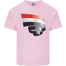 Curled Egypt Flag Egyptian Day Football Kids T-Shirt Childrens Light Pink