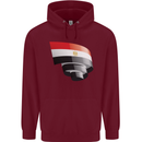 Curled Egypt Flag Egyptian Day Football Mens 80% Cotton Hoodie Maroon