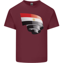 Curled Egypt Flag Egyptian Day Football Mens Cotton T-Shirt Tee Top Maroon