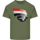 Curled Egypt Flag Egyptian Day Football Mens Cotton T-Shirt Tee Top Military Green