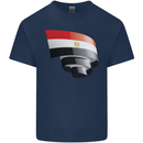 Curled Egypt Flag Egyptian Day Football Mens Cotton T-Shirt Tee Top Navy Blue