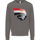 Curled Egypt Flag Egyptian Day Football Mens Sweatshirt Jumper Charcoal