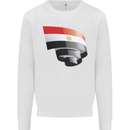 Curled Egypt Flag Egyptian Day Football Mens Sweatshirt Jumper White