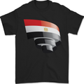 Curled Egypt Flag Egyptian Day Football Mens T-Shirt 100% Cotton Black