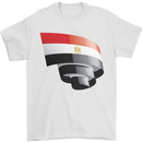 Curled Egypt Flag Egyptian Day Football Mens T-Shirt 100% Cotton White