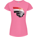 Curled Egypt Flag Egyptian Day Football Womens Petite Cut T-Shirt Azalea