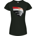 Curled Egypt Flag Egyptian Day Football Womens Petite Cut T-Shirt Black