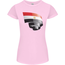 Curled Egypt Flag Egyptian Day Football Womens Petite Cut T-Shirt Light Pink