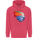 Curled Eritrean Flag Eritrea Flag Day Football Childrens Kids Hoodie Heliconia