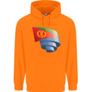 Curled Eritrean Flag Eritrea Flag Day Football Childrens Kids Hoodie Orange
