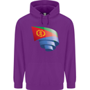 Curled Eritrean Flag Eritrea Flag Day Football Childrens Kids Hoodie Purple