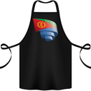 Curled Eritrean Flag Eritrea Flag Day Football Cotton Apron 100% Organic Black