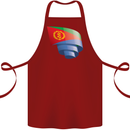 Curled Eritrean Flag Eritrea Flag Day Football Cotton Apron 100% Organic Maroon
