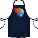 Curled Eritrean Flag Eritrea Flag Day Football Cotton Apron 100% Organic Navy Blue