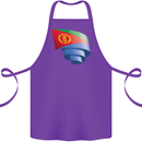 Curled Eritrean Flag Eritrea Flag Day Football Cotton Apron 100% Organic Purple