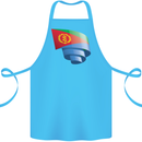 Curled Eritrean Flag Eritrea Flag Day Football Cotton Apron 100% Organic Turquoise