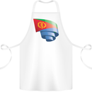 Curled Eritrean Flag Eritrea Flag Day Football Cotton Apron 100% Organic White