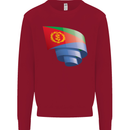 Curled Eritrean Flag Eritrea Flag Day Football Kids Sweatshirt Jumper Red